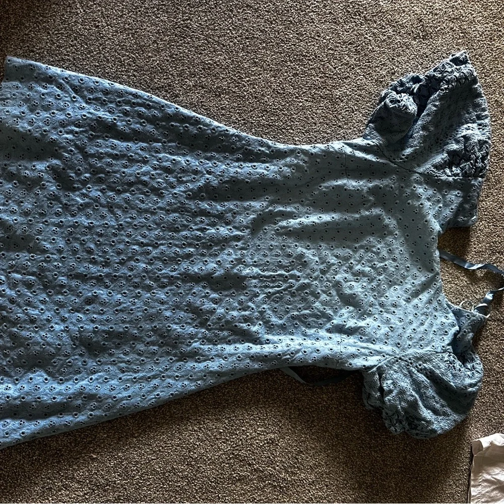 Adorable light blue eyelet freepeople dress - Picture 5 of 5